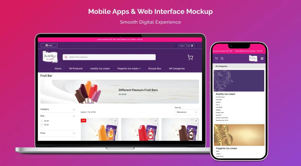 Mobile Apps Web Interface Mockup0ASmooth Digital Experience