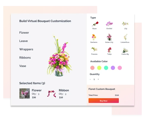 custom florist website Development