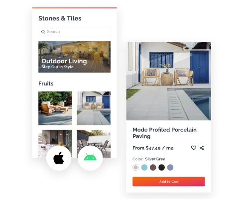 Stones And Tiles Online Shopping App Development - UAE