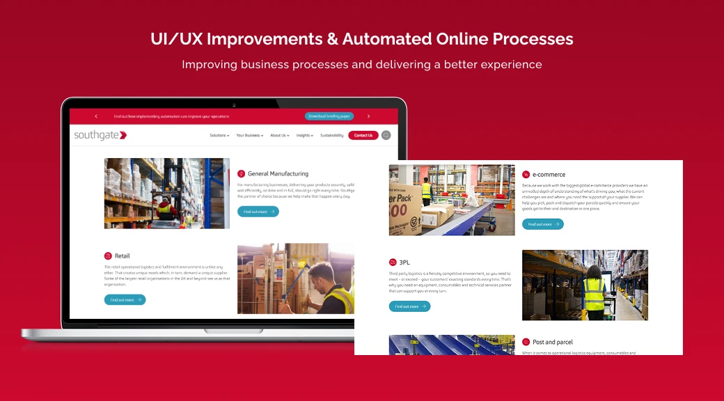 UI UX Improvements Automated Online Processes