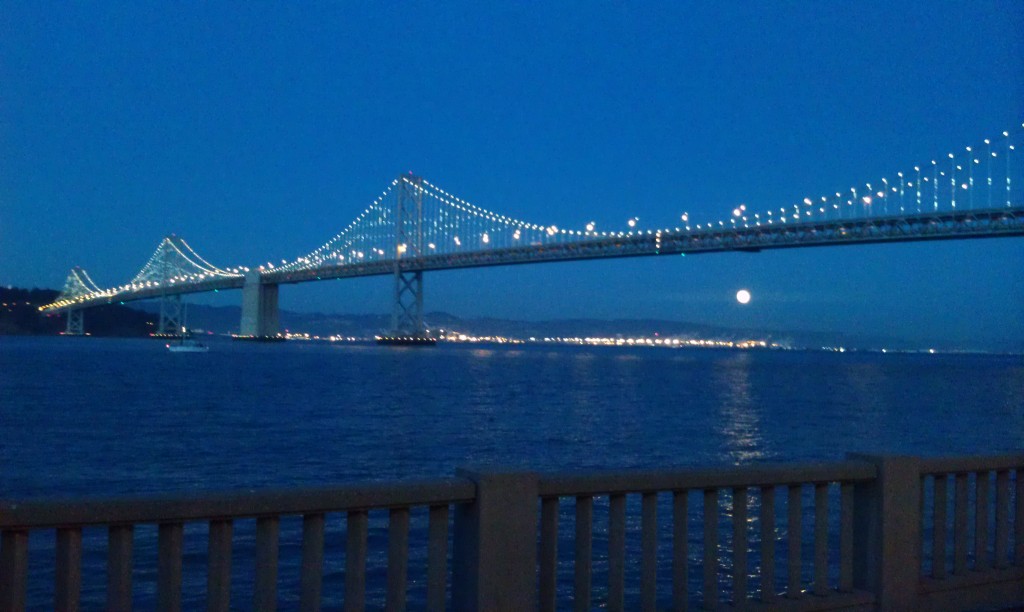 moon under bridge