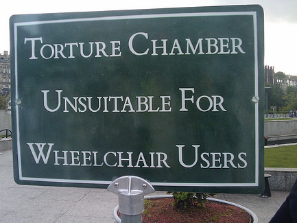 sign: torture chamber-unsuitable